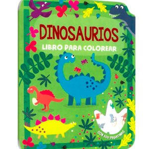 Libro para colorear con 100 pegatinas. Dinosaurios