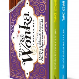 Estuche dorado de Willy Wonka (contiene: Charlie y la fábrica de chocolate y Charlie y el gran ascensor de cristal)